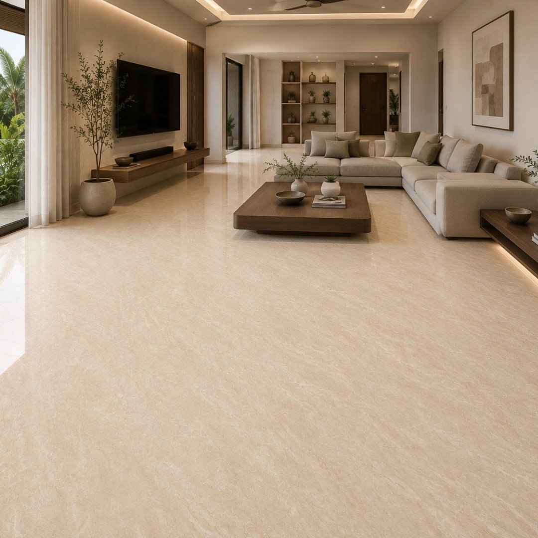 AL Egypt Beige, marble and stone-look floor tile for living room